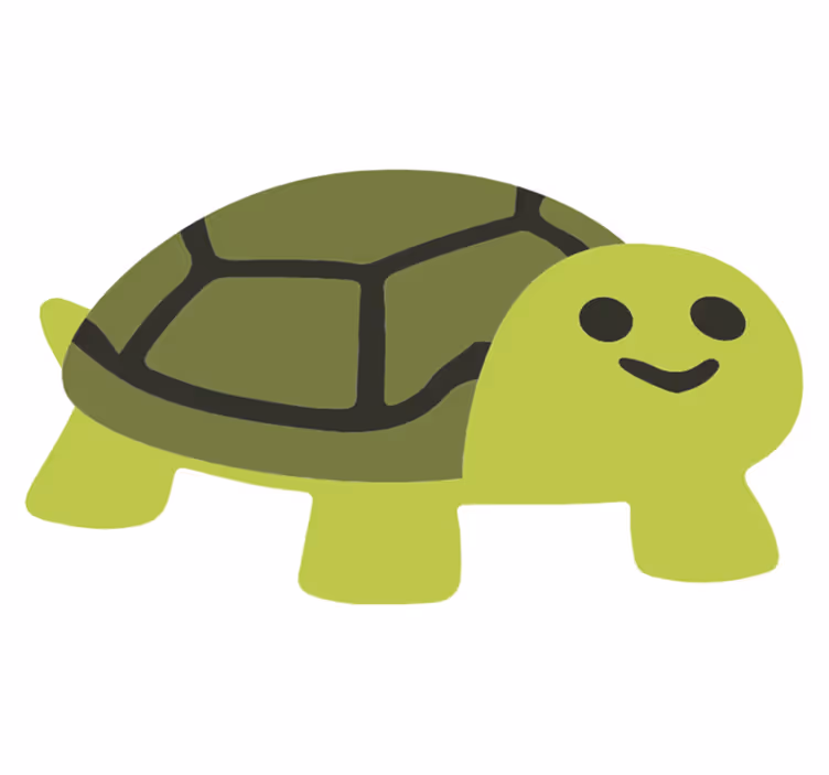 Cute smiling turtle animal vinyl rug - TenStickers