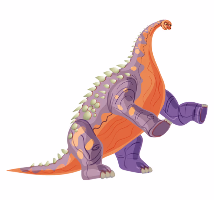 Animal vinyl rug colorful dino character - TenStickers