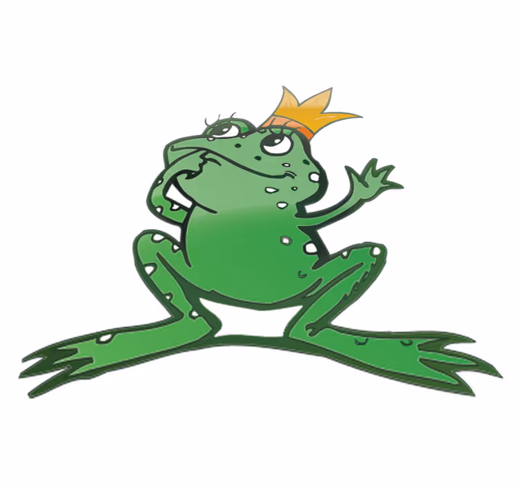 Queen frog animal vinyl rug - TenStickers