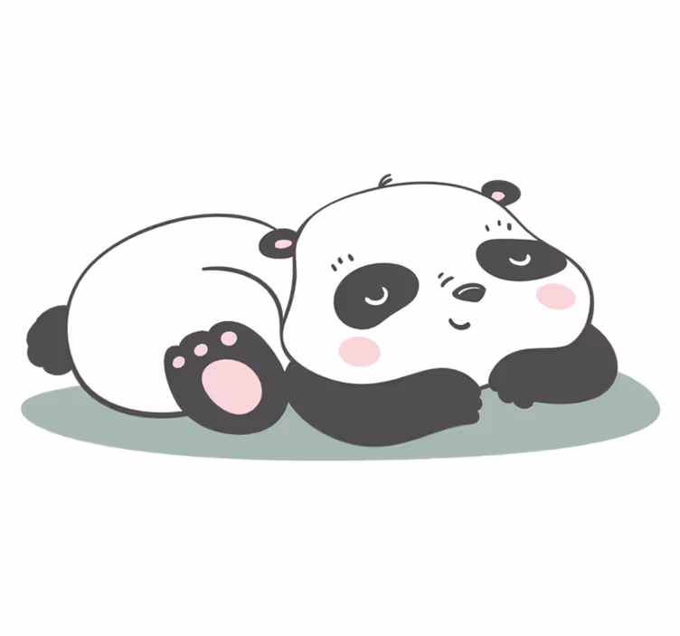 Animal vinyl rug panda design - TenStickers