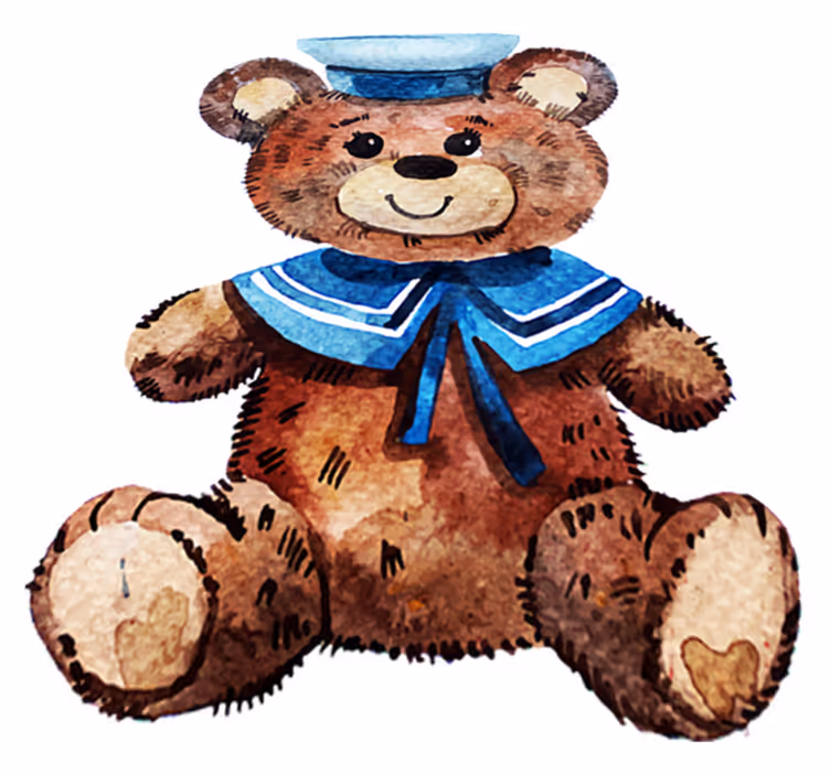 Animal vinyl rug sailor bear design - TenStickers