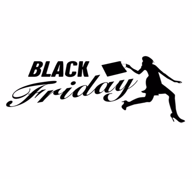 Black friday vinyl rug for woman shopping - TenStickers