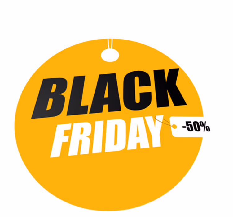 Black friday vinyl rug personalised black friday circle - TenStickers