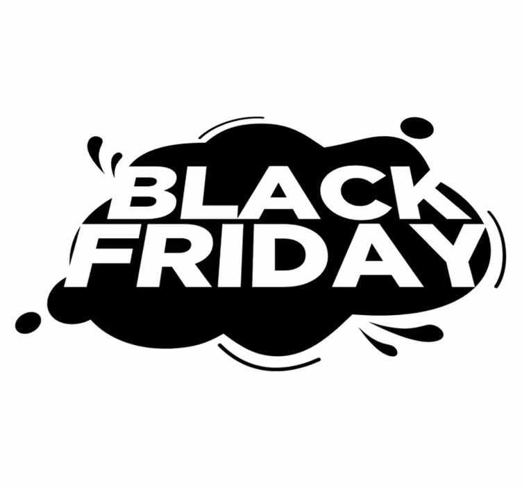 Black friday vinyl rug paint splash - TenStickers