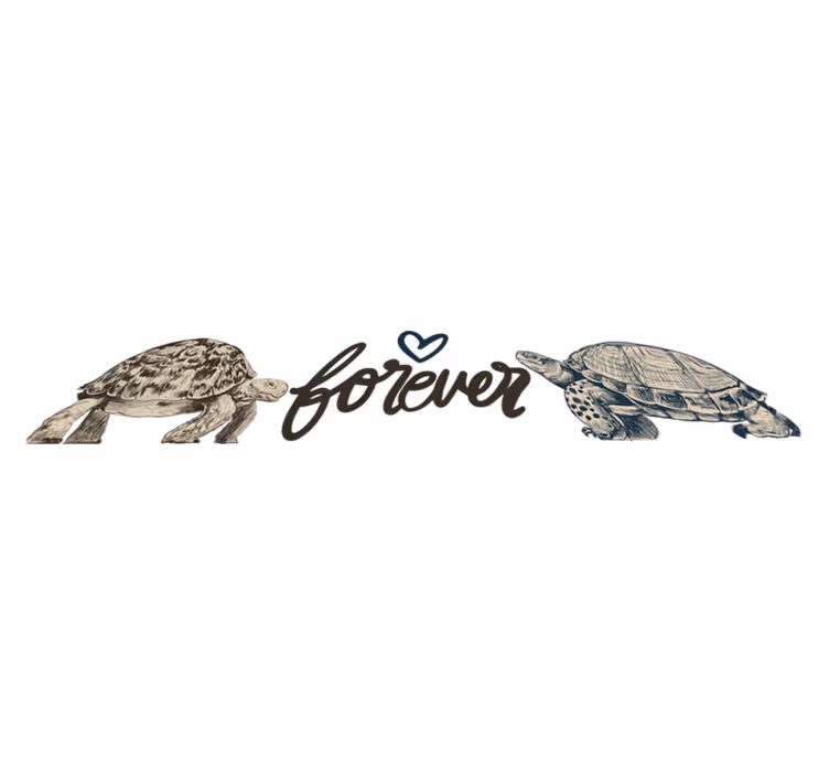 Turtles forever animal vinyl rug - TenStickers