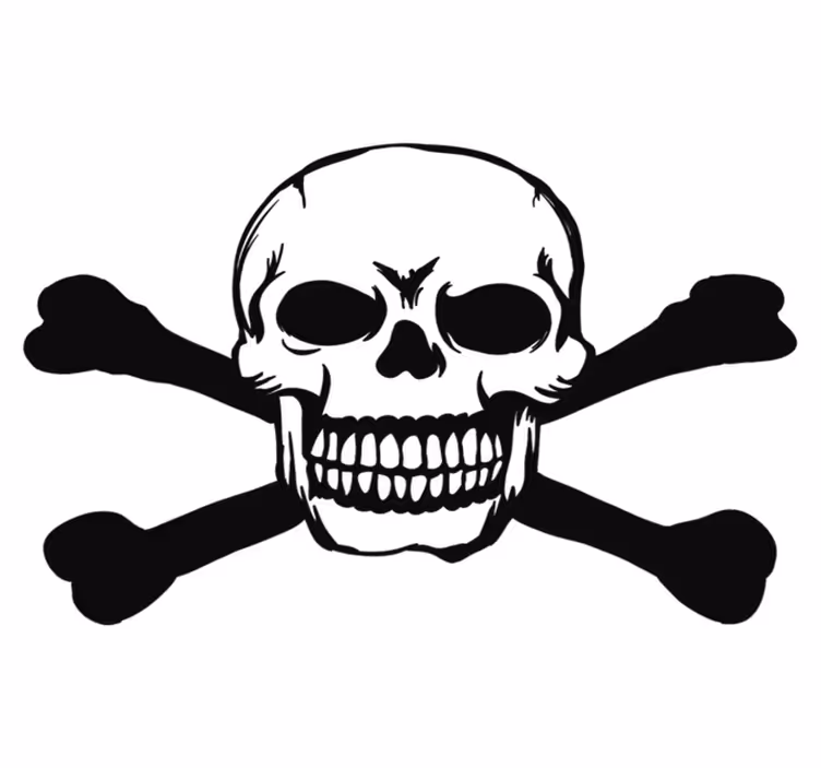 Halloween vinyl rug car skull - TenStickers