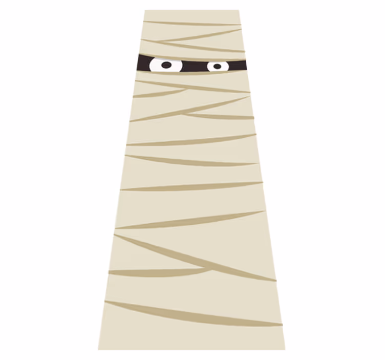 Halloween vinyl rug with mummy eyes - TenStickers