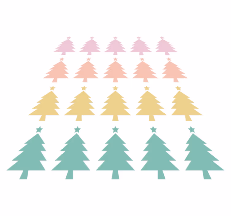 Christmas vinyl rug christmas tree design - TenStickers