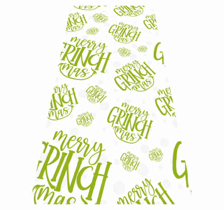 Christmas vinyl rug merry grinchmas design - TenStickers