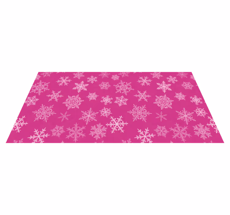Christmas vinyl rug with snowflake pattern overlay - TenStickers