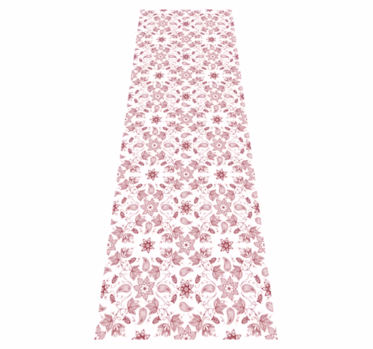 Floral pattern panel floral vinyl rug - TenStickers