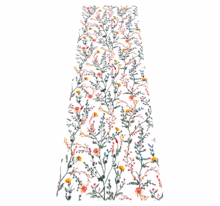 Floral vinyl rug in a sleek minimalist garden - TenStickers