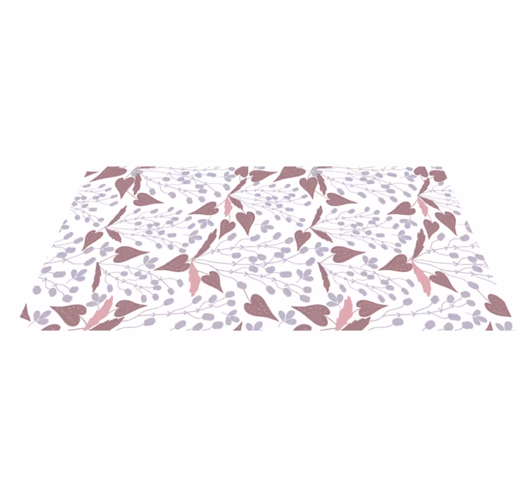 Floral vinyl rug with pastel vintage flower design - TenStickers