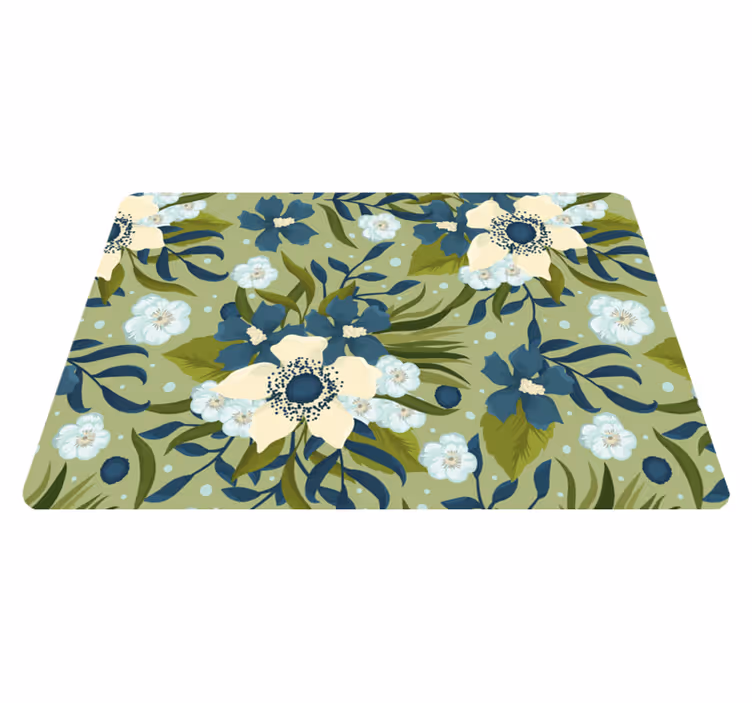 Floral vinyl rug with vibrant summer design - TenStickers