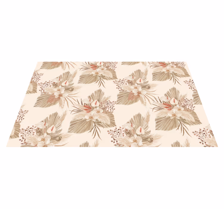Flower rug dried flower and pampas grass - TenStickers