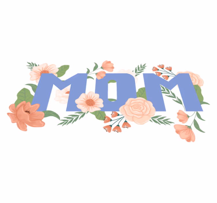 Floral vinyl rug with blooming mother's day design - TenStickers