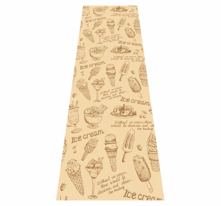 Kitchen vinyl rug vintage ice creams - TenStickers