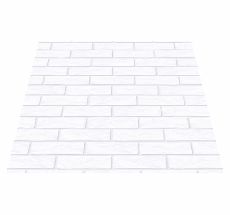 Kitchen vinyl rug in white brick design - TenStickers