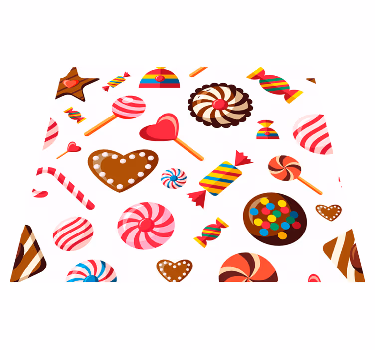 Kitchen vinyl rug in sweet mosaic design - TenStickers
