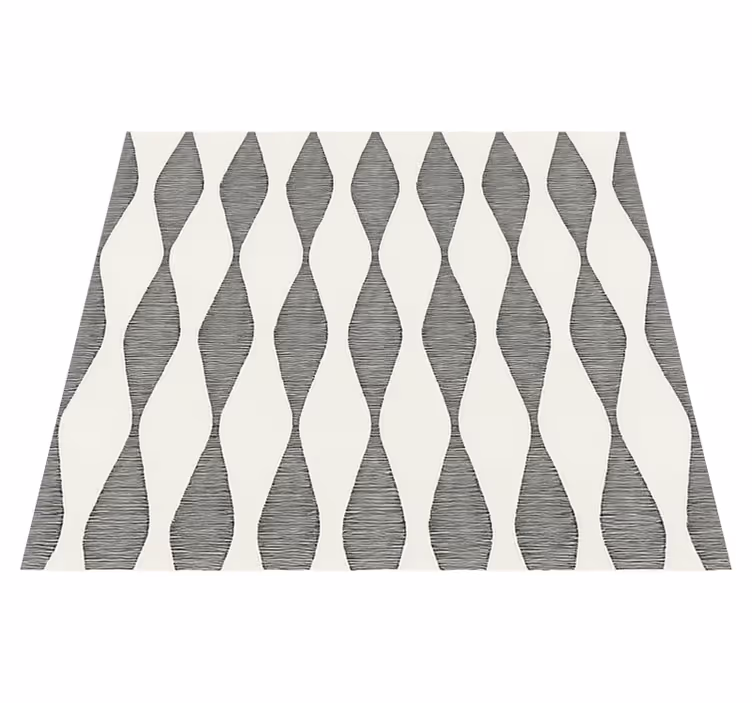 Kitchen vinyl rug with rabaul ikat beige pattern - TenStickers