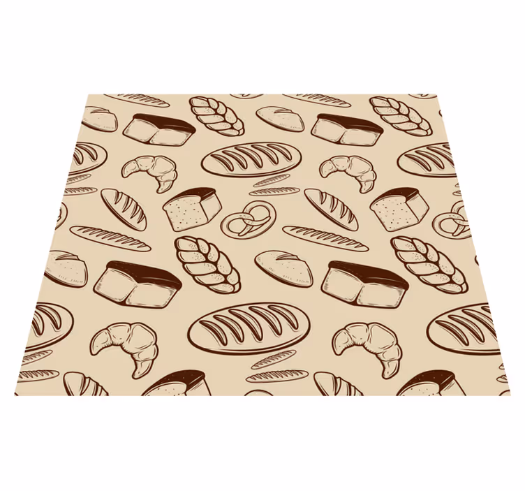 Kitchen vinyl rug bakery pattern seamless - TenStickers