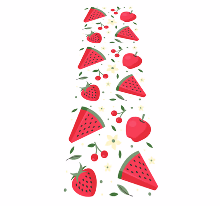 Kitchen vinyl rug with assorted fruit pattern - TenStickers