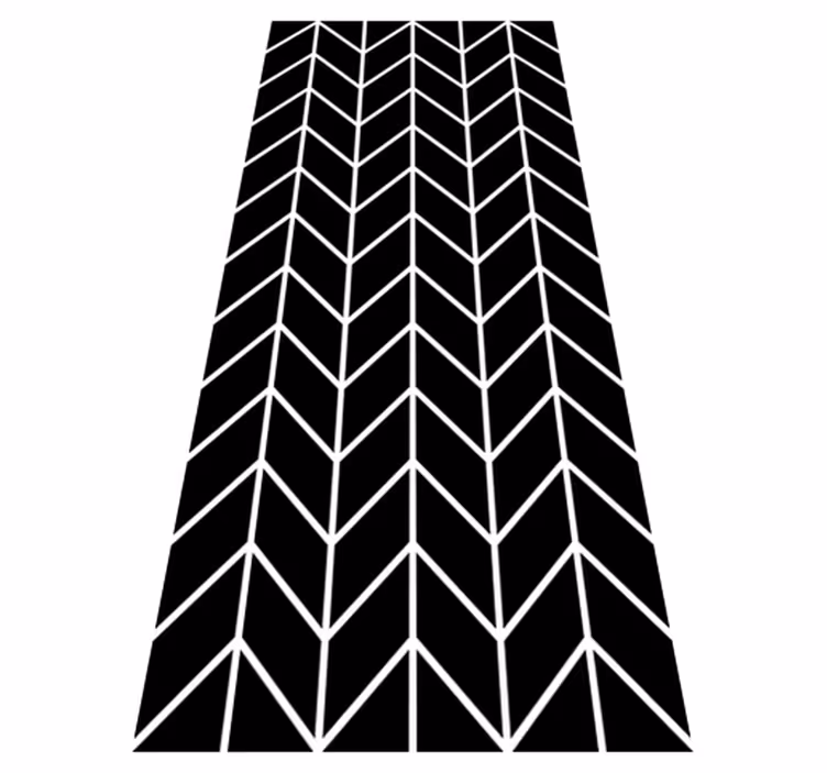 Bathroom vinyl rug with geometric arrows design - TenStickers