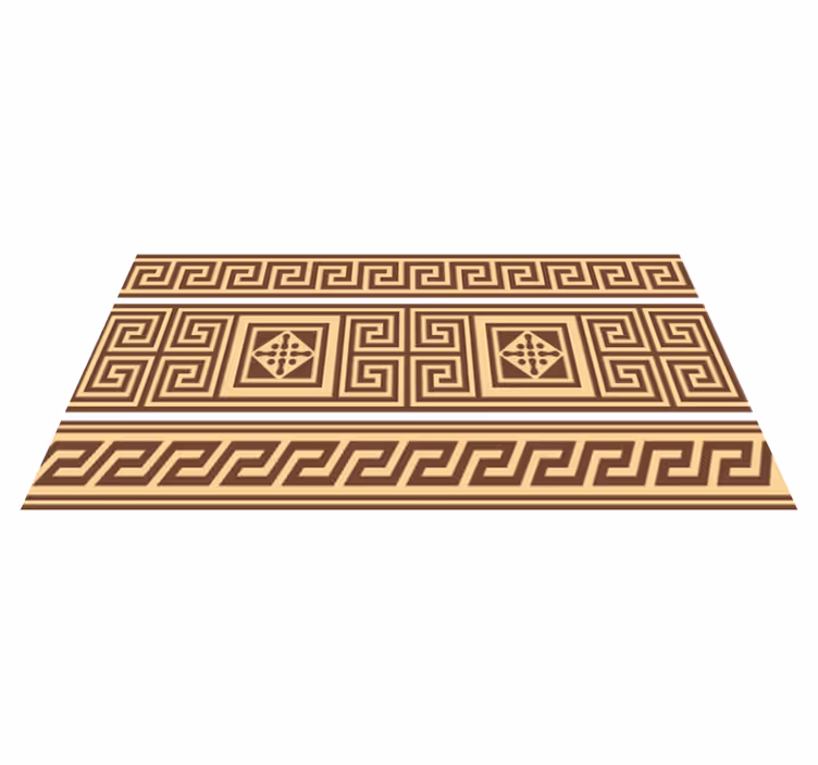 Bathroom vinyl rug with greek key design - TenStickers