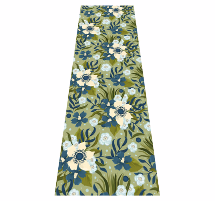 Floral vinyl rug floral nature design - TenStickers