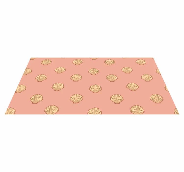 Floral vinyl rug with seashell pattern design - TenStickers