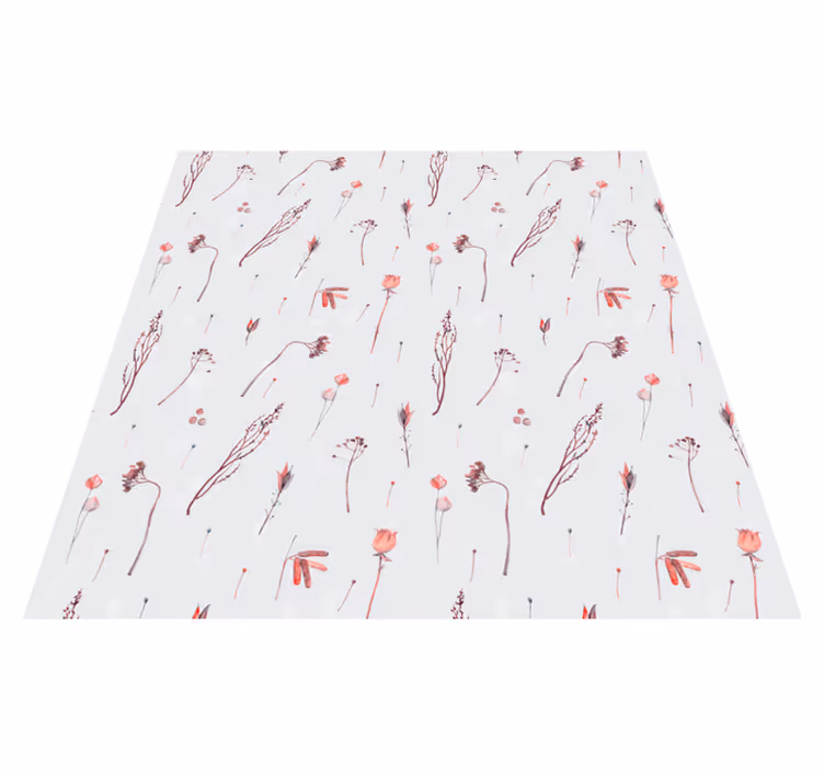 Floral vinyl rug with delicate floral design - TenStickers