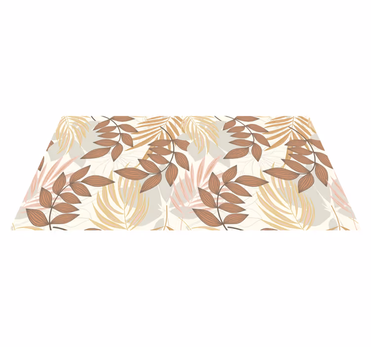 Floral vinyl rug inspired by elegant leaves - TenStickers
