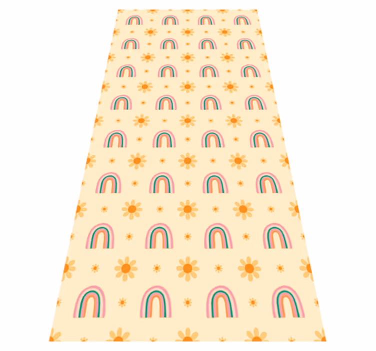 Flower rug blossoms and rainbows - TenStickers