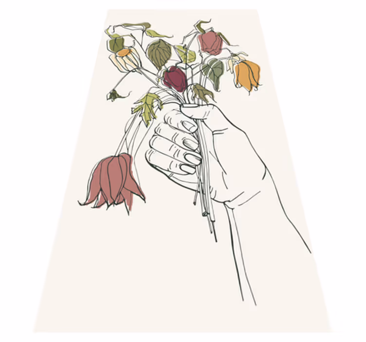 Flower rug handheld blooms - TenStickers
