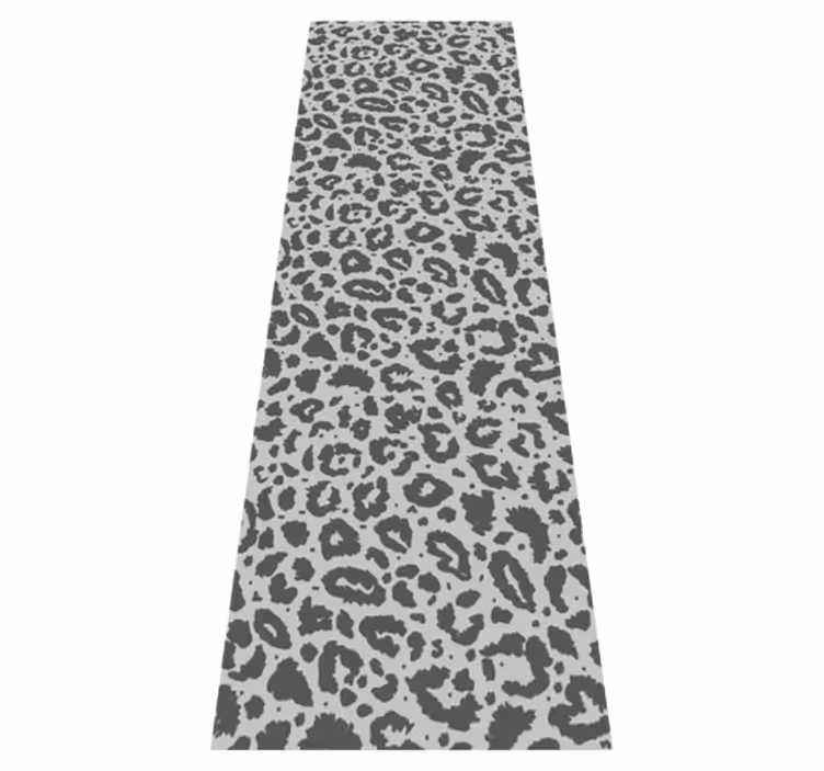 Animal print vinyl rug in classic grey leopard print - TenStickers