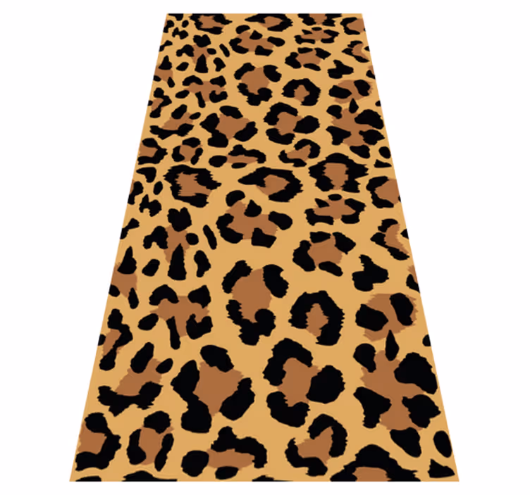 Panther print animal print vinyl rug - TenStickers