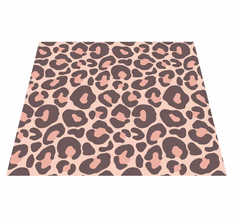 Animal print vinyl rug in pink leopard print - TenStickers