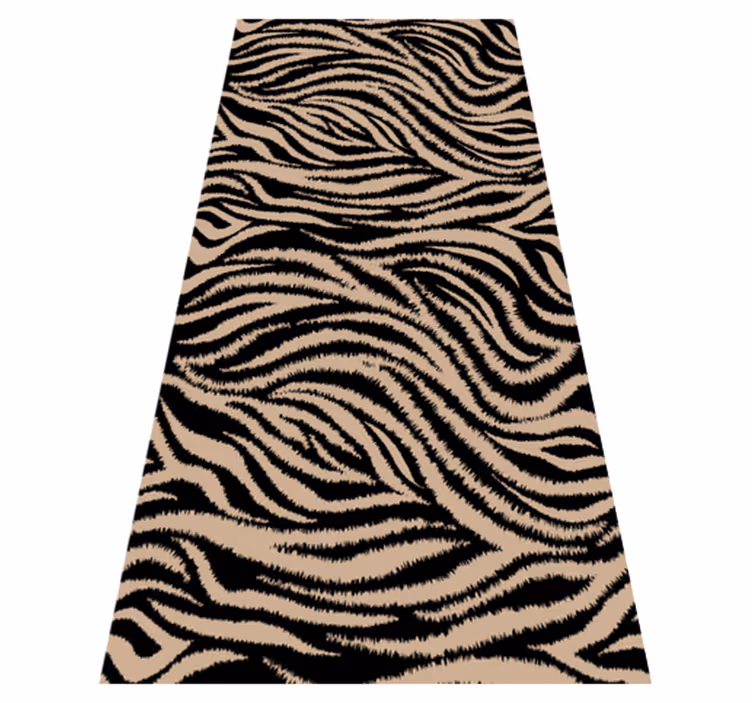 Animal print vinyl rug zebra striped design - TenStickers