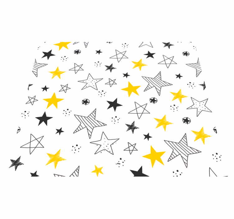 Star vinyl rug with rock and roll design - TenStickers