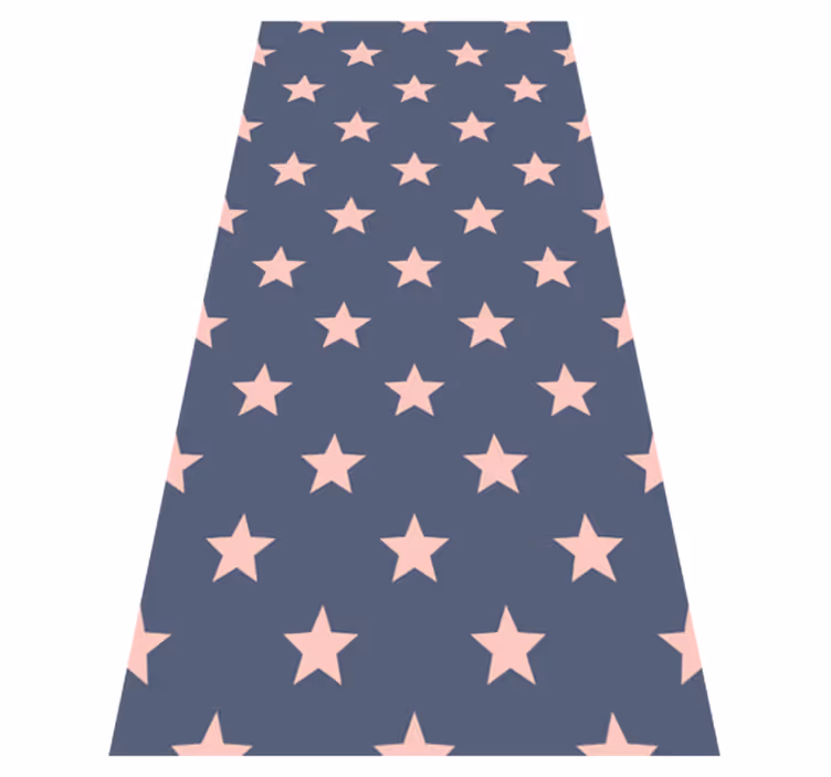 Pink and grey stars star vinyl rug - TenStickers