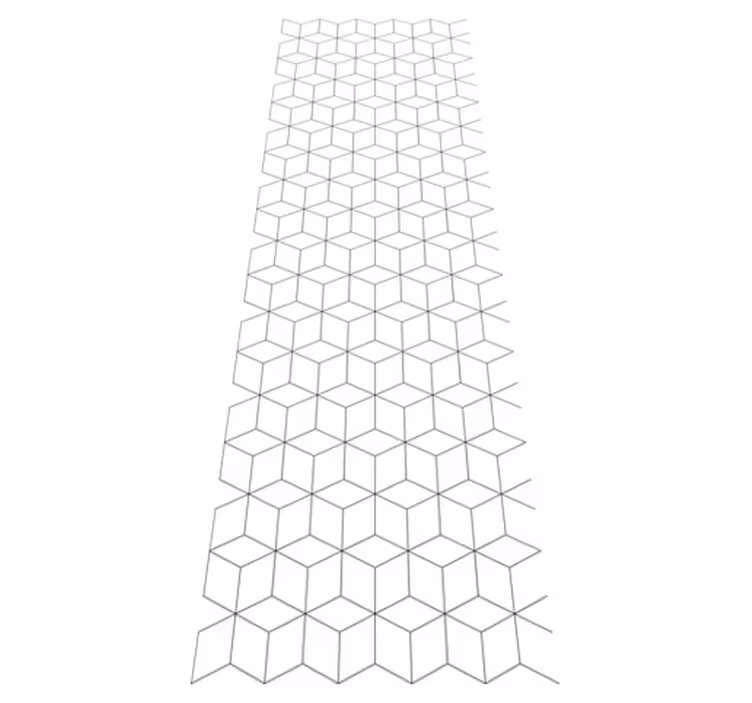 Geometric vinyl rug with geometric cubes pattern - TenStickers