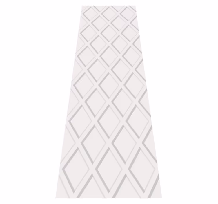 Geometric vinyl rug in 3d rhombus hamptons style - TenStickers