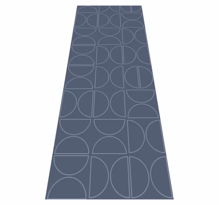 Rasch symmetry curve geometric vinyl rug - TenStickers