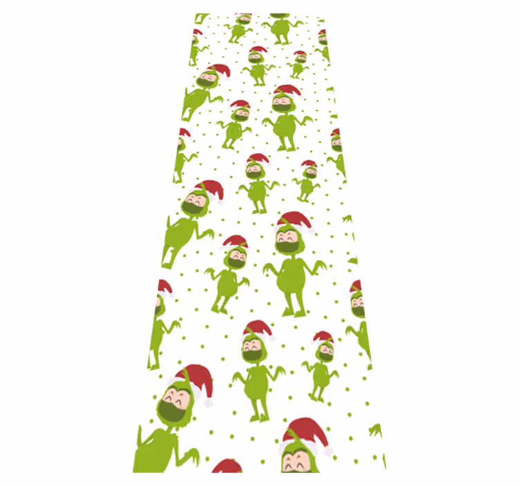 Christmas vinyl rug merry christmas with face mask - TenStickers