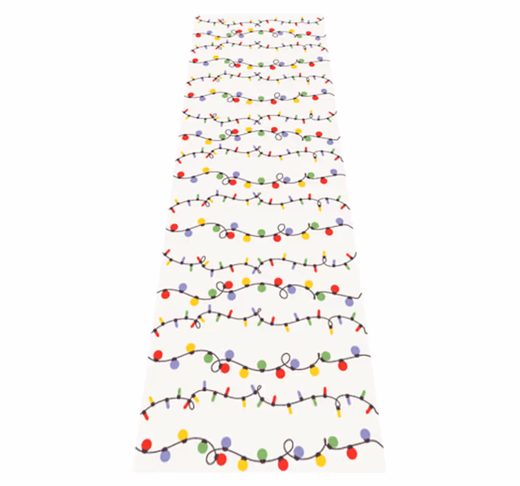 Christmas vinyl rug colorful christmas lights - TenStickers
