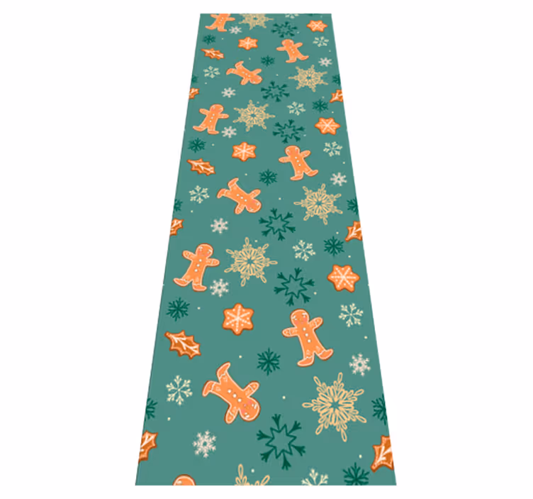 Christmas vinyl rug christmas gingerbread design - TenStickers
