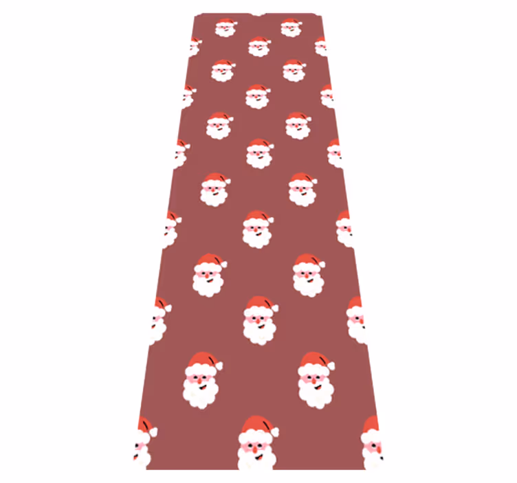 Christmas vinyl rug santa claus red design - TenStickers