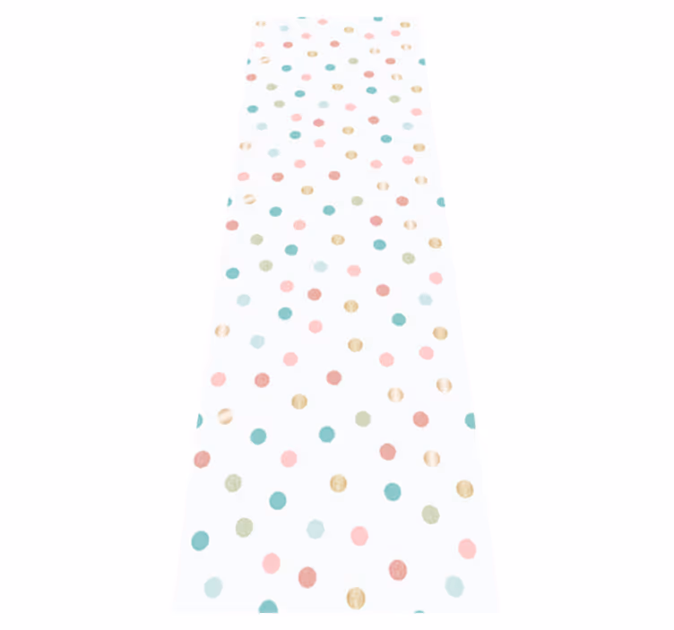 Bedroom vinyl rug with glitter confetti polka dots - TenStickers