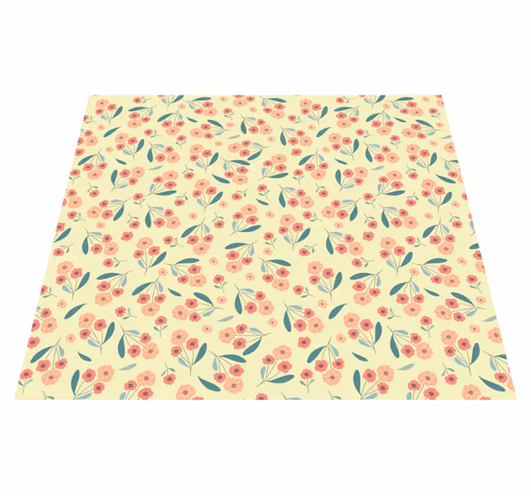 Bedroom vinyl rug with rose pattern - TenStickers