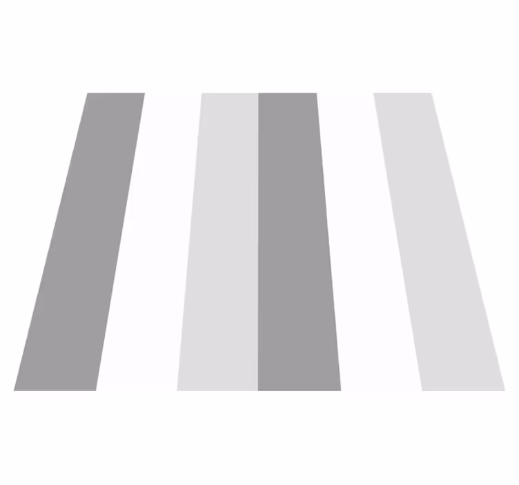 Classic grey vertical striped bedroom vinyl rug - TenStickers